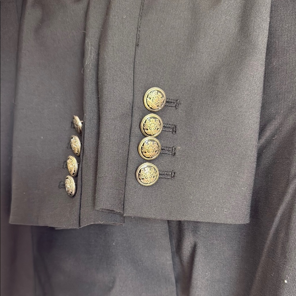 Talula Black Blazer with Notched Lapels and Structured Shoulders - Picture 7 of 9